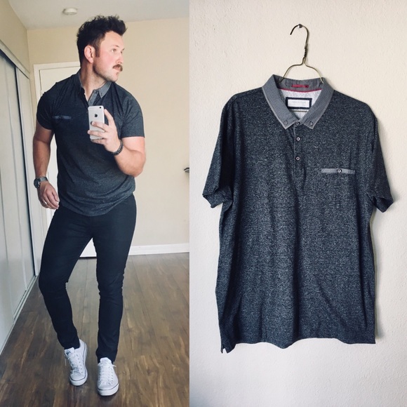 denim and flower polo shirts